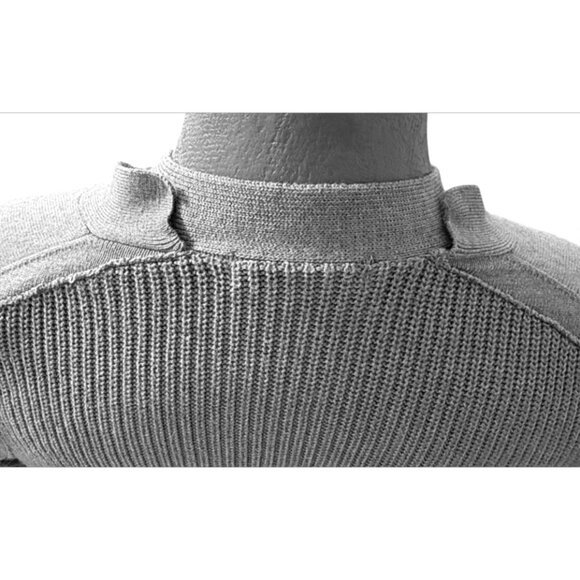 Current Air Gray Longline Cardigan Two-piece Sweater Button Front Pockets Womens - Picture 6 of 6